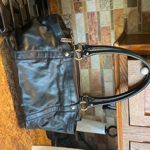 J Crew black leather purse